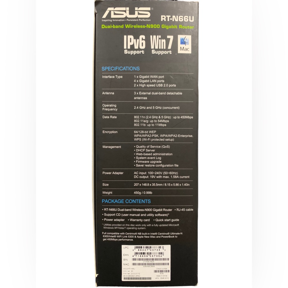 -SOLD-ASUS RT-N66U Gigabit Router Dual Band Wireless-N900 - Picture 5 of 7